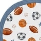 preview thumbnail 3 of 2, Sweet Jojo Designs Sports Theme Boy Baby Tummy Time Playmat Watercolor Vintage Soccer Balls Football Baseball Basketball Blue
