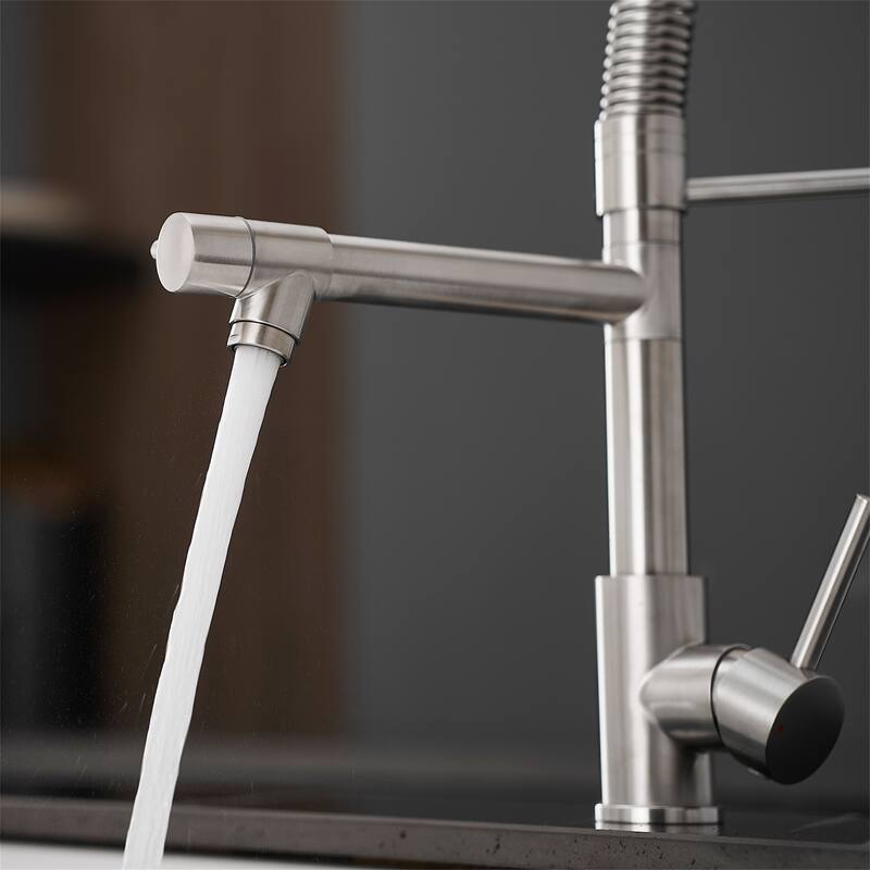 Commercial Kitchen Faucet with Pull Down Sprayer