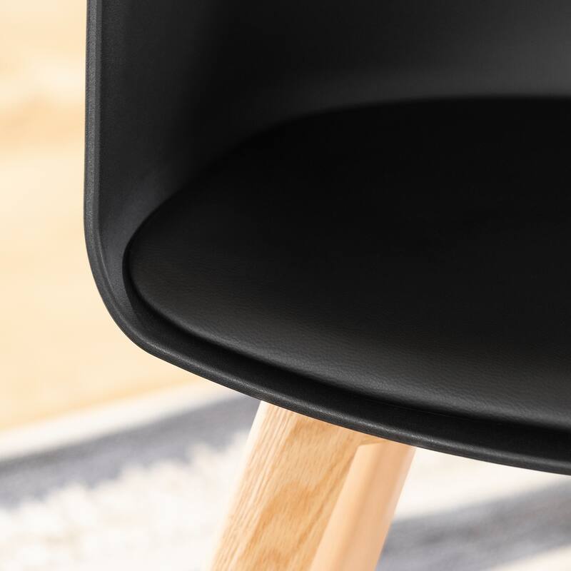 Flam Set of 2 Dinning Chair with Beech Wood Legs