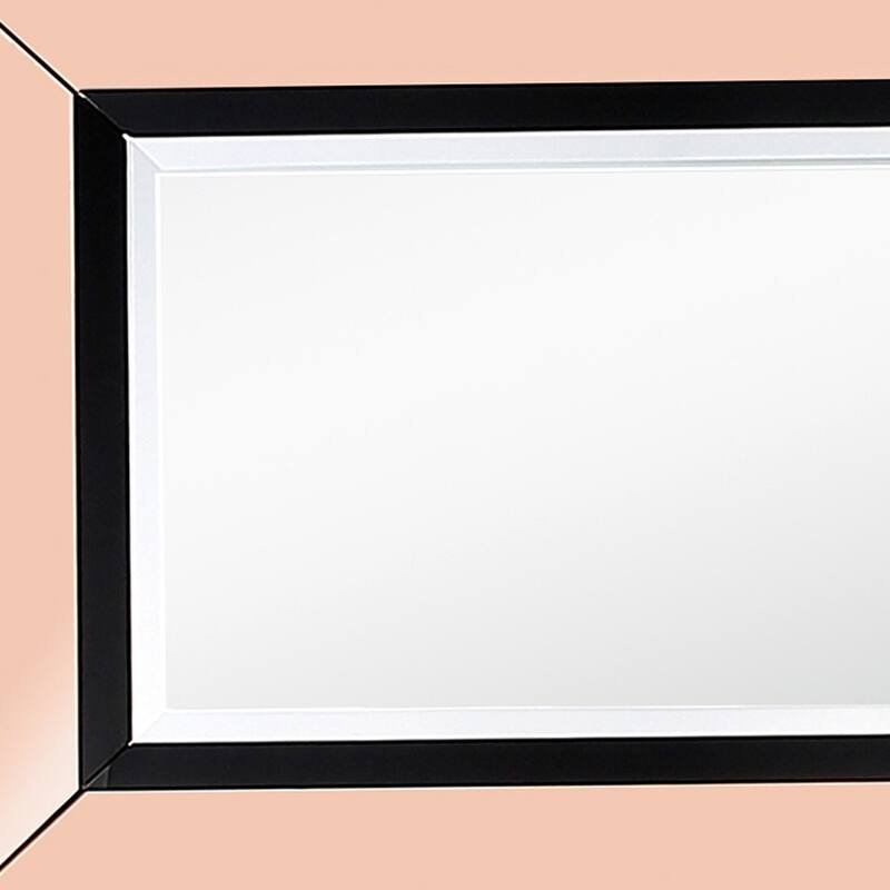 HomeRoots 26" Rose Gold Wood Framed Accent Mirror - 41.3' X '25.6' X '0.8