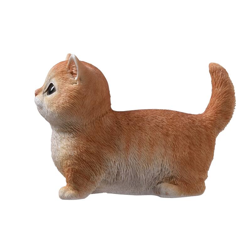 Sitting Cat Orange Tabby Statue