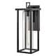 preview thumbnail 1 of 3, Lark 81425 Mateo 24" Tall Outdoor Wall Sconce with Clear Glass Shade Black