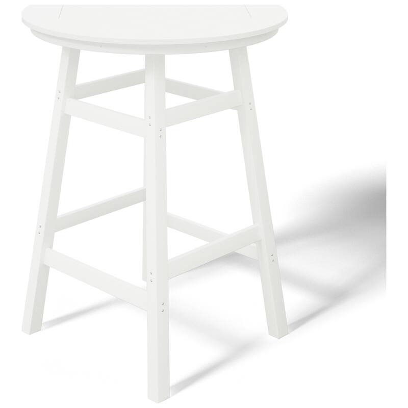 Polytrends Laguna Hdpe All Weather Outdoor Patio 35" Round Bar Table