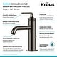 preview thumbnail 16 of 50, KRAUS Ramus Single Handle Bathroom Sink Faucet w/ Lift Rod Drain