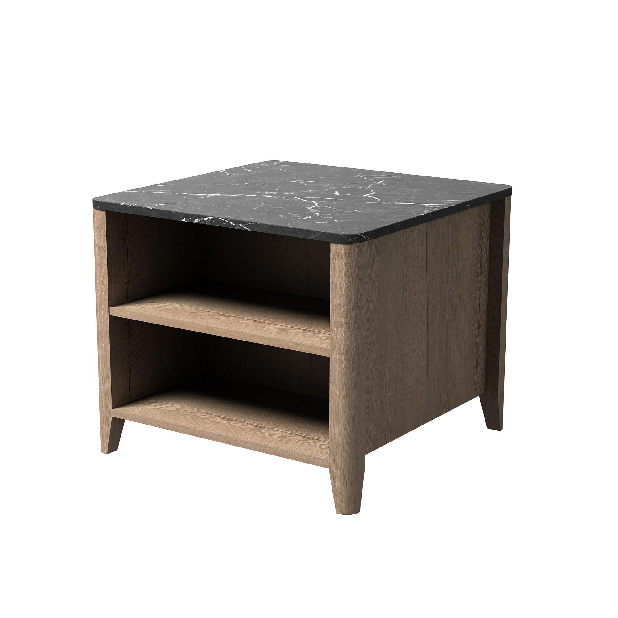 tobacco brown end table Simpli Home Warm Shaker 20 inch Solid Wood Transitional in (Set of 2) square tapered legs Home Square 2 Piece Wood