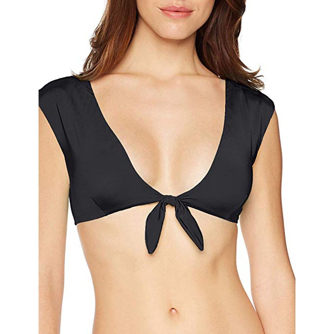 trina turk cap sleeve bikini top