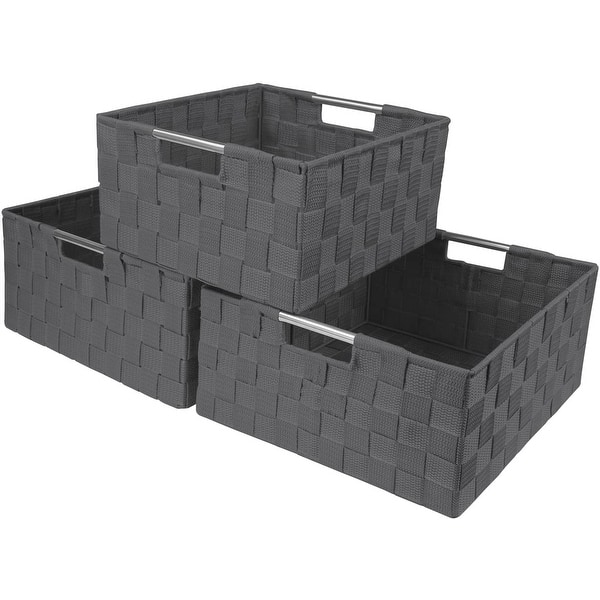 Wicker Storage Box Cube Storage Baskets Woven Shelf Basket Organizer  Natural Storage Bins Pantry Toy Bedding Storage Container