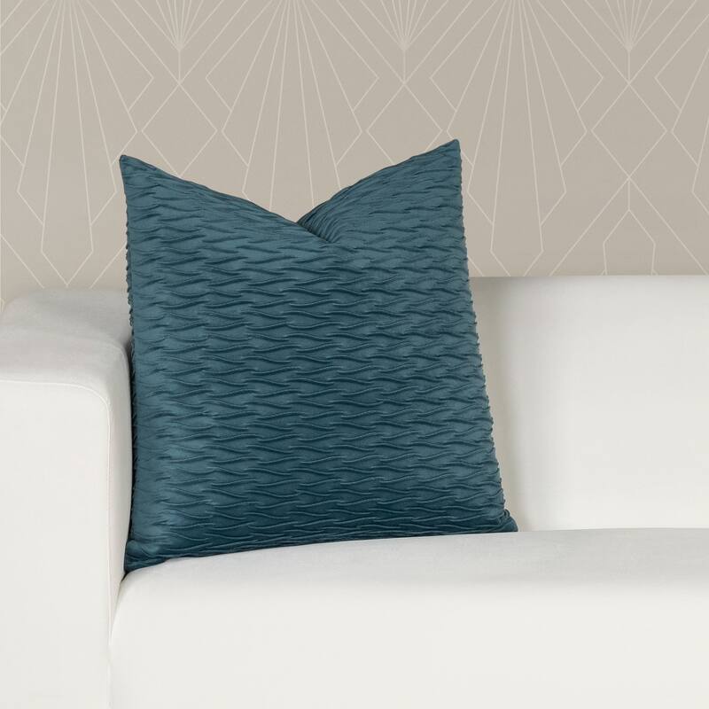 The Great Gatsby Velvet Wave Pleated Throw Pillow - 22 x 22 - Across The Bay