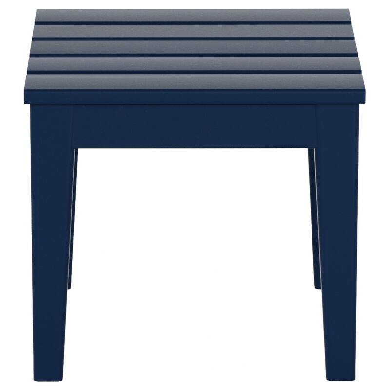 Shoreside HDPE Eco-Friendly All Weather Square Modern 18" Side Table