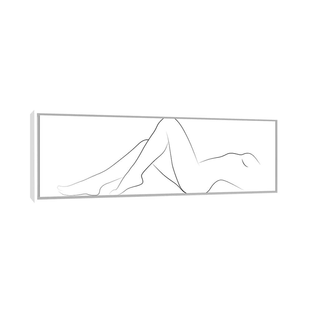 iCanvas "Woman Laying Down" by Blek Prints Framed Canvas Print