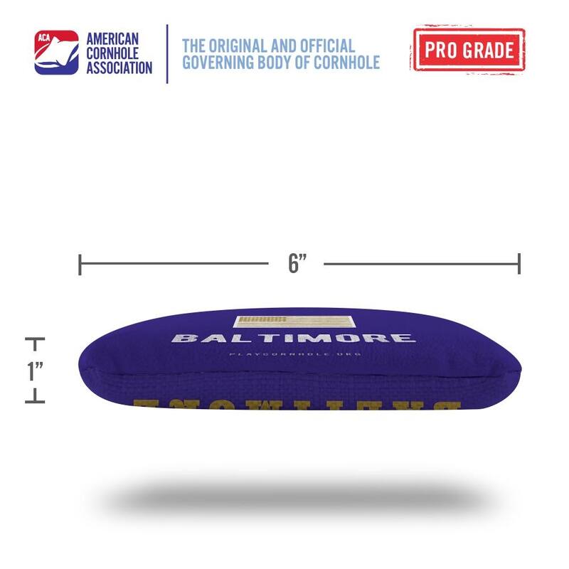 Baltimore Football Purple Dual Sided Cornhole Bags