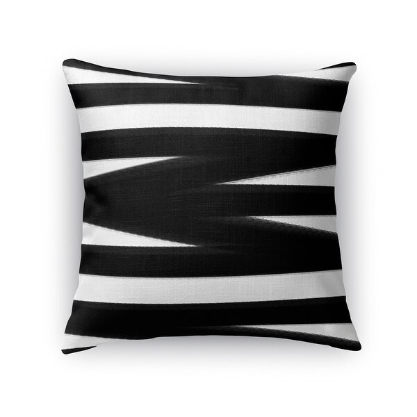 Kavka Designs black/ white bandages black accent pillow with insert