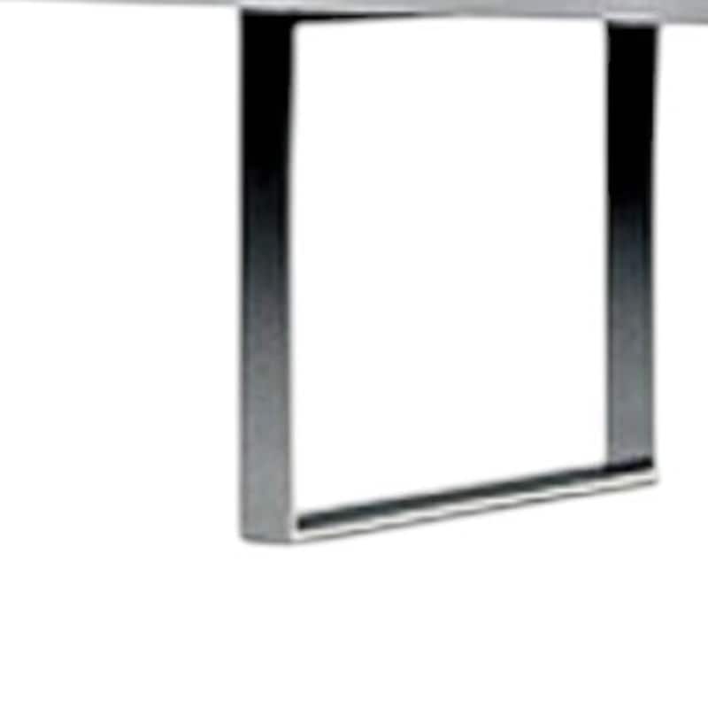 HomeRoots 67" White And Silver Metal and Wood Three Tier Etagere Bookcase