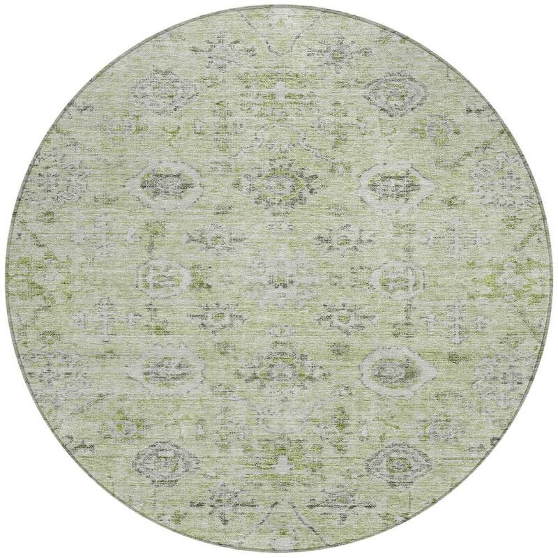HomeRoots Damask Traditional Rectangle Outdoor Rug