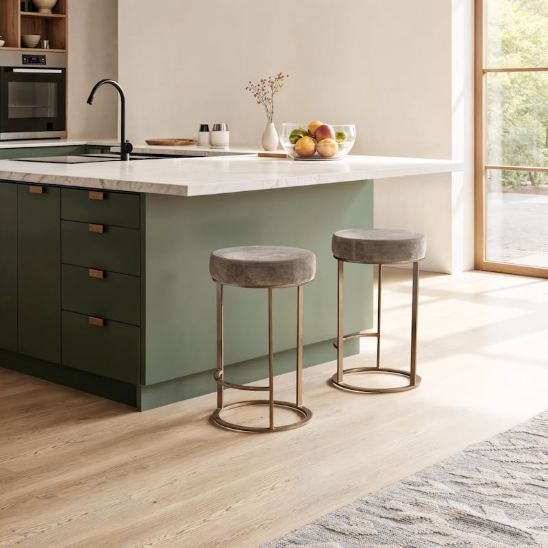 Classic Home Quinn Counter Stool - Desert/Matallic