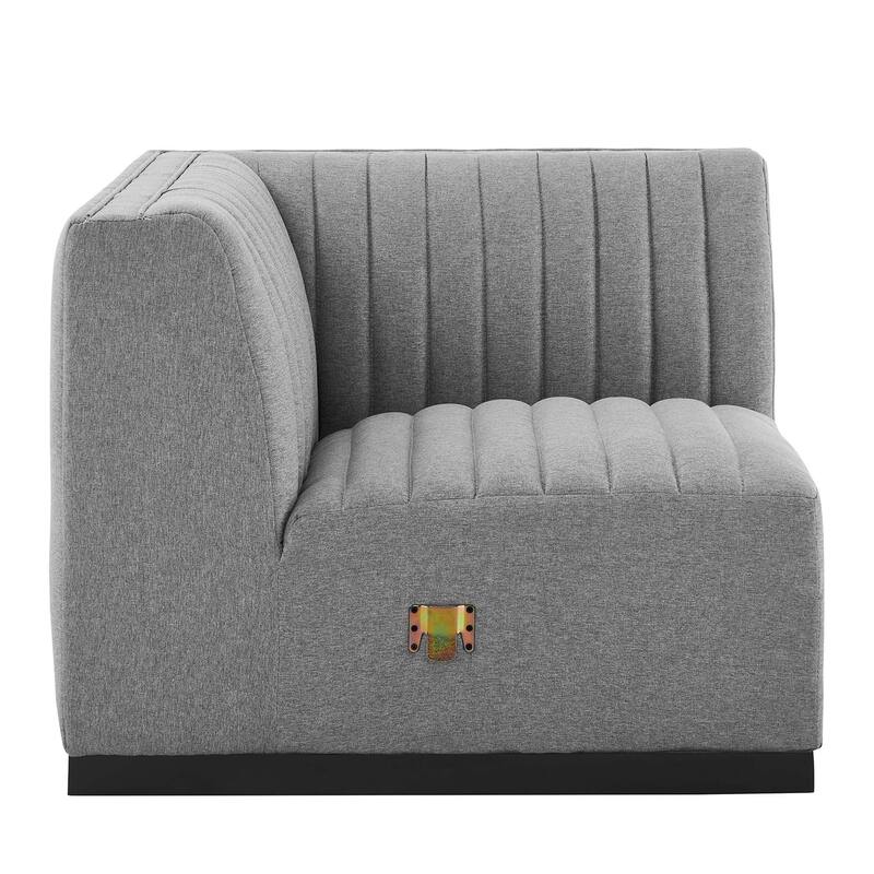 Conjure Channel Tufted Upholstered Fabric 6-Piece U-Shaped Sectional