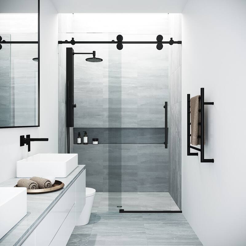Vigo Elan 74" High x 52" Wide Sliding Frameless Shower Door