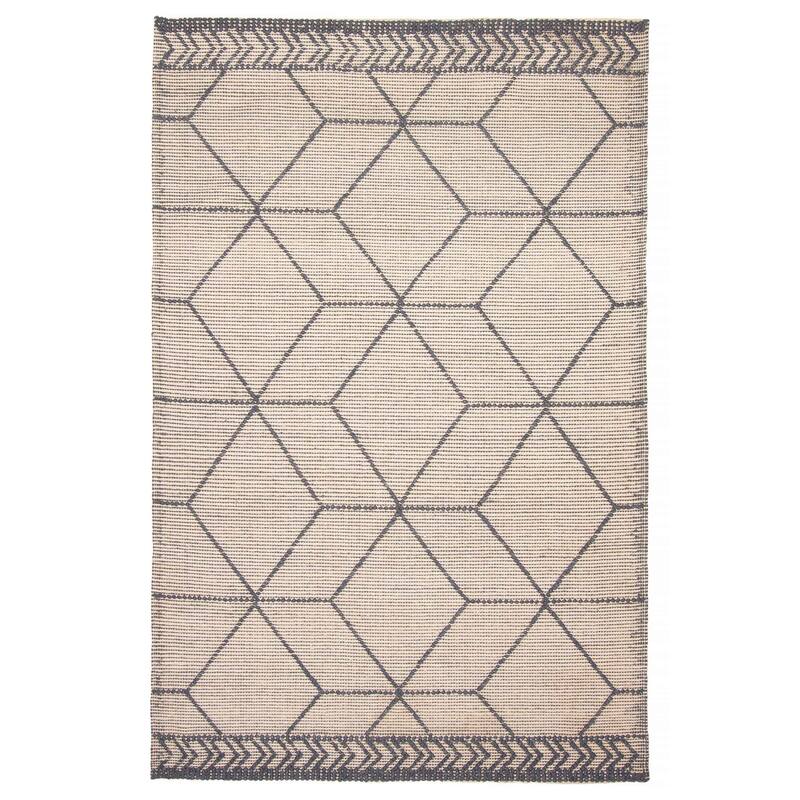 ECARPETGALLERY Braid weave Sienna Khaki Wool Rug - 4'11 x 7'10 - Light Khaki - 4'11 x 7'10