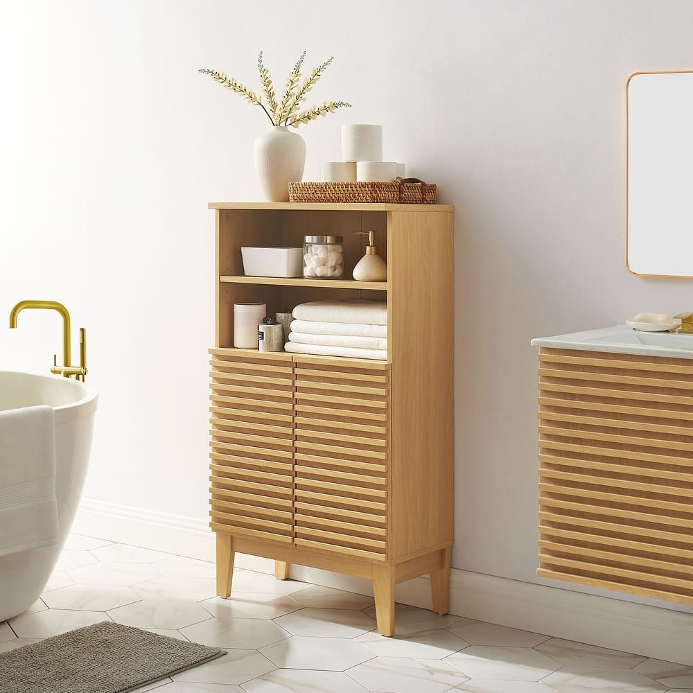 Render Freestanding Bathroom Storage Cabinet