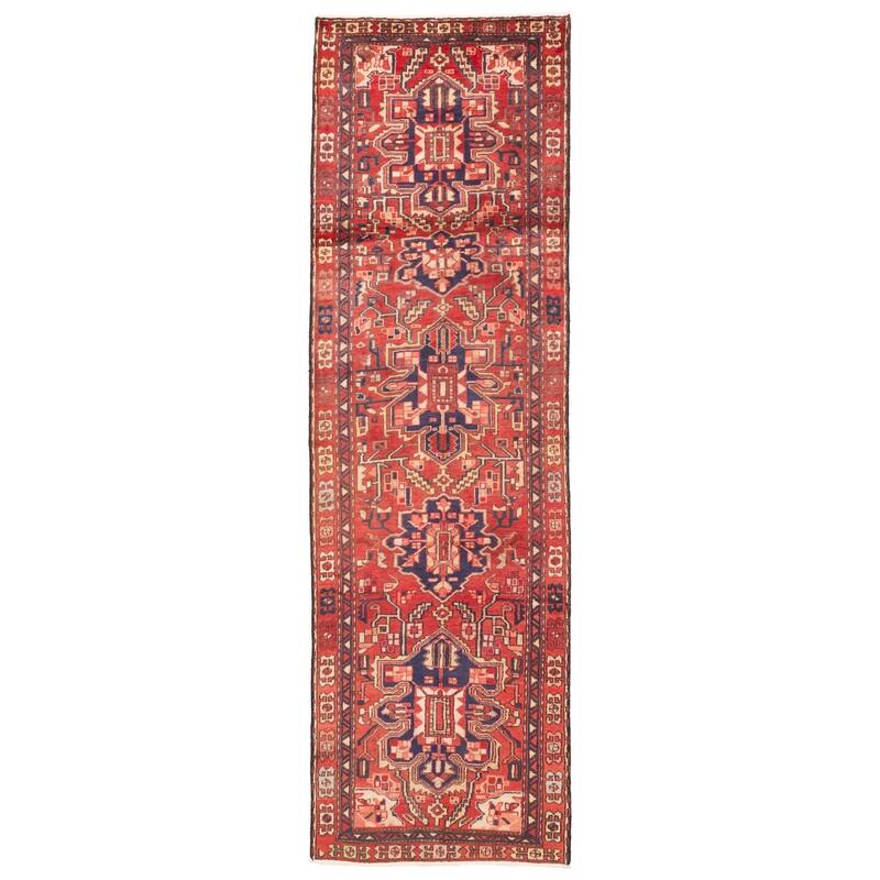 ECARPETGALLERY Hand-knotted Sarabi Red Wool Rug - 3'1 x 10'2