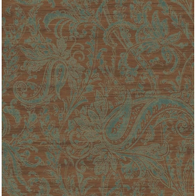 Seabrook Designs Cerys Paisley Floral Unpasted Wallpaper