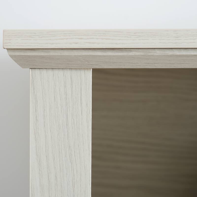 Embossed Pattern TV Stand, TV and Media Console with Open and Closed Storage Space and sliding door