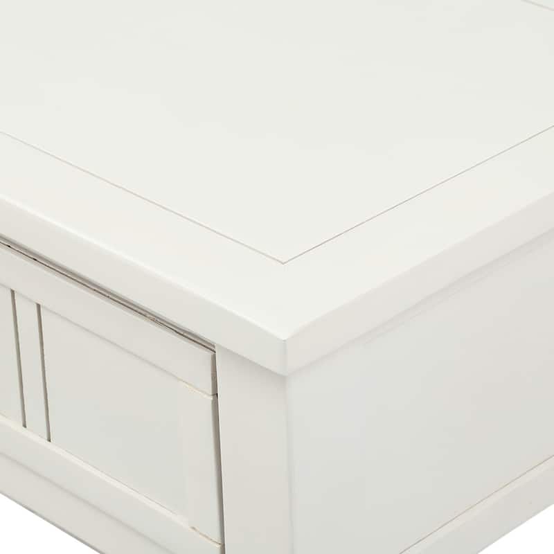 Daisy Series Console Table Traditional Design with Two Drawers and Bottom Shelf Acacia Mangium