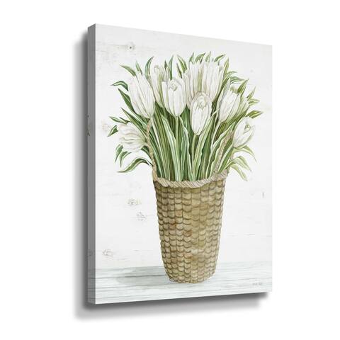 Tulip Basket Gallery Wrapped Canvas