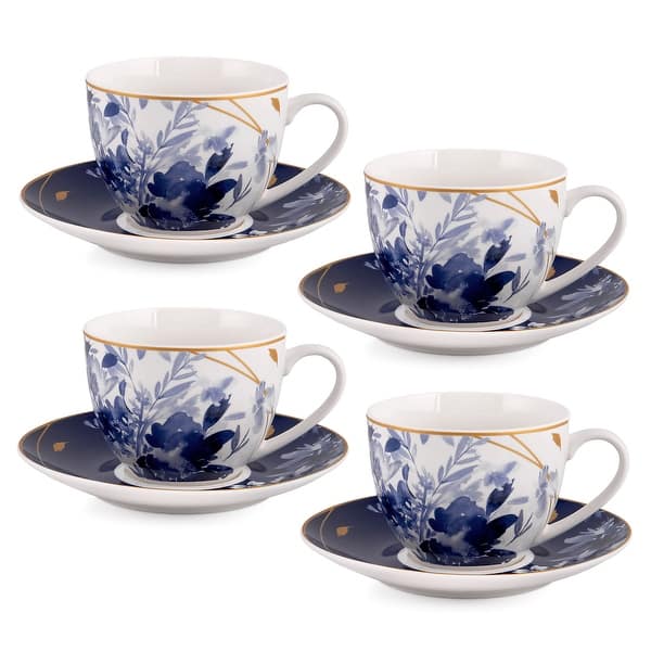 STP Goods Moonlight Bone China Cup & Saucer Set of 4