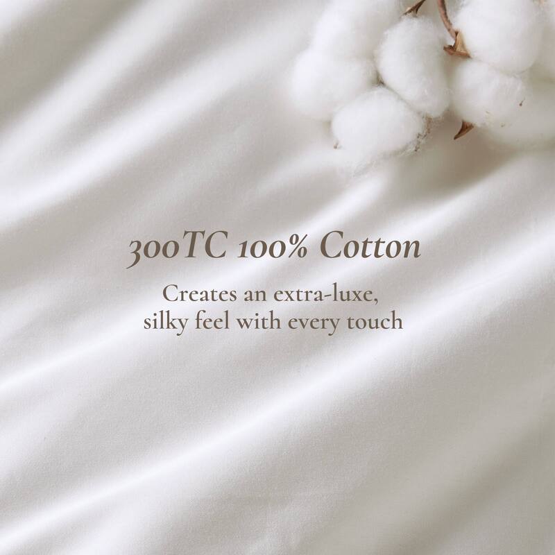Harbor House Nile 4 Piece Cotton Sateen With Embroidery Oversized Comforter Set