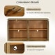 preview thumbnail 41 of 51, Buffet Cabinet with Glass Doors, Arched Cabinet with Adjustable Shelves, Kitchen Storage Cabinet with Rebound Device