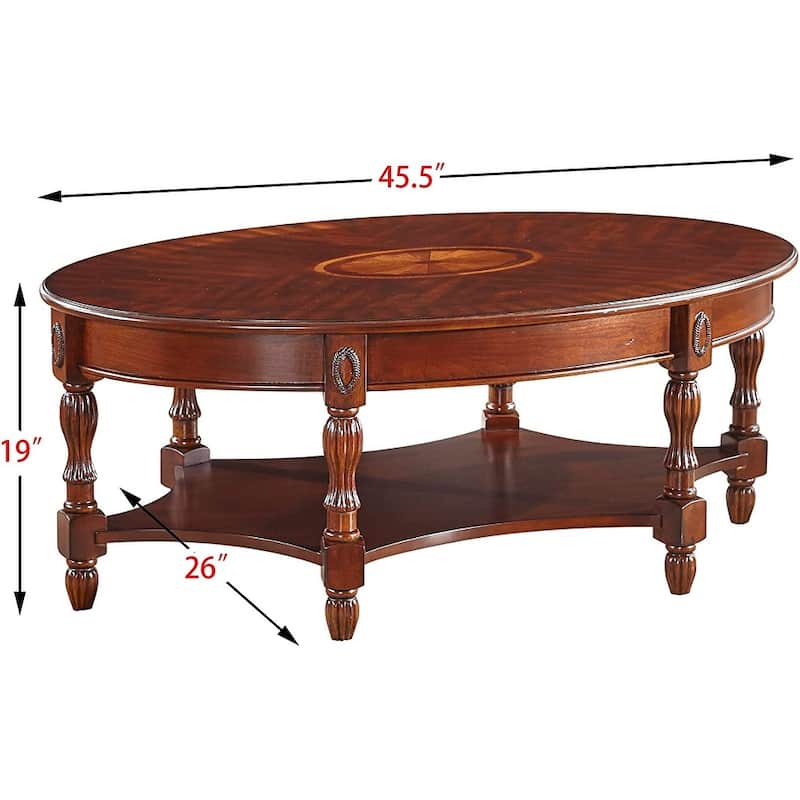 Solid Wood Coffee Table Console Table with Storage Drawer