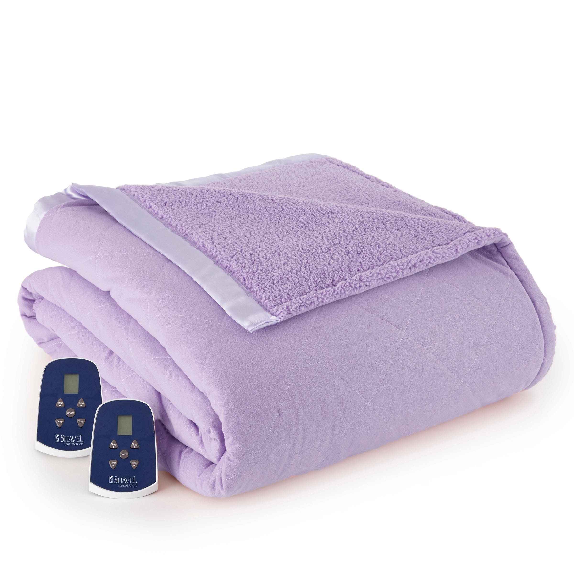 Shavel Quilted Micro Flannel Sherpa 6 layer Heated Electric