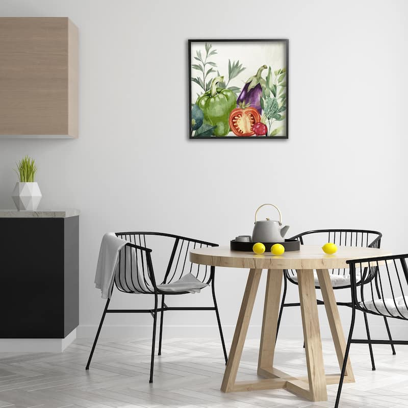 Stupell Organic Garden Vegetables Framed Giclee Art Design By Kim Allen