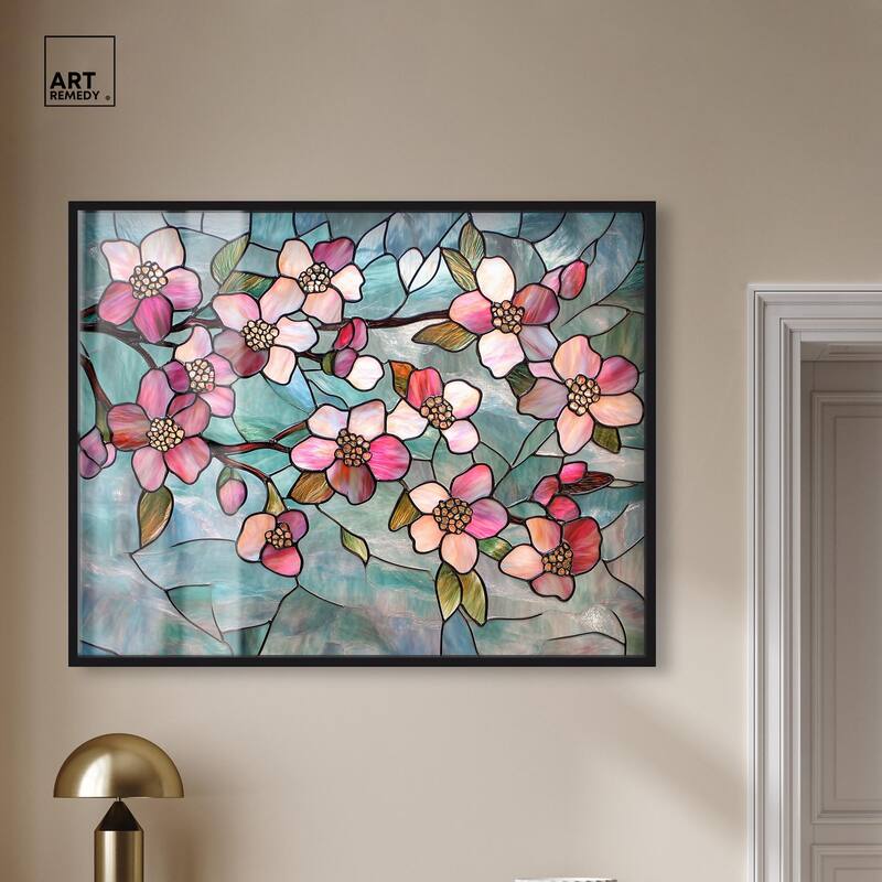 Shimmering Spring Blossoms I Shadowbox by Art Remedy