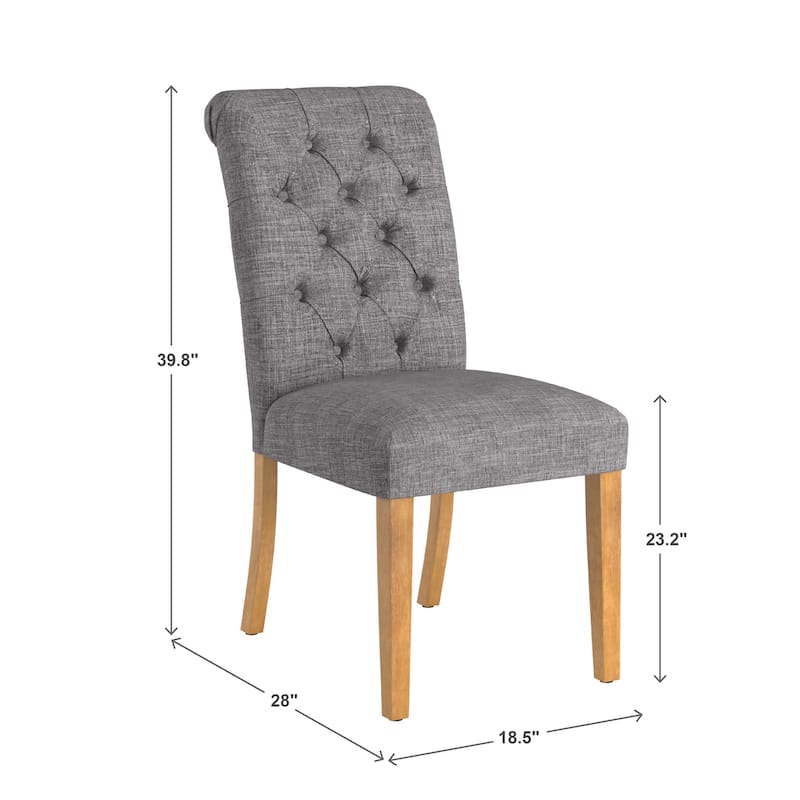 Benchwright Premium Tufted Rolled Back Parsons Chairs (Set of 2) by iNSPIRE Q Artisan