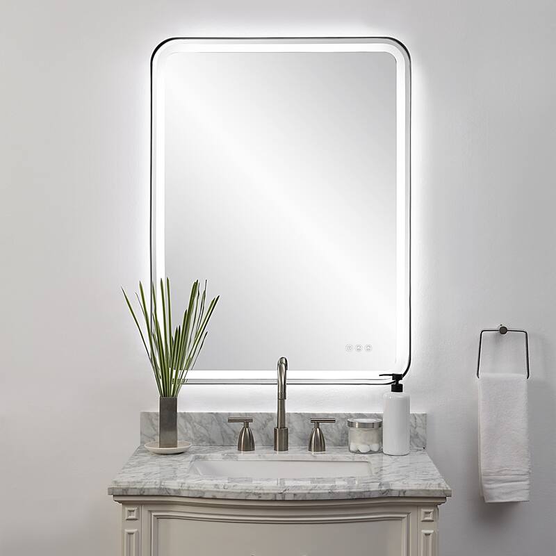 Uttermost 09946 Crofton 30"W x 40"H Rectangular Flat Accent Mirror