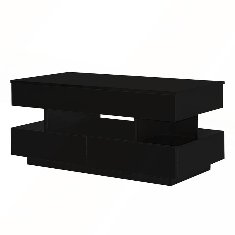 Modern Lift-Top Coffee Table with 2 Drawers