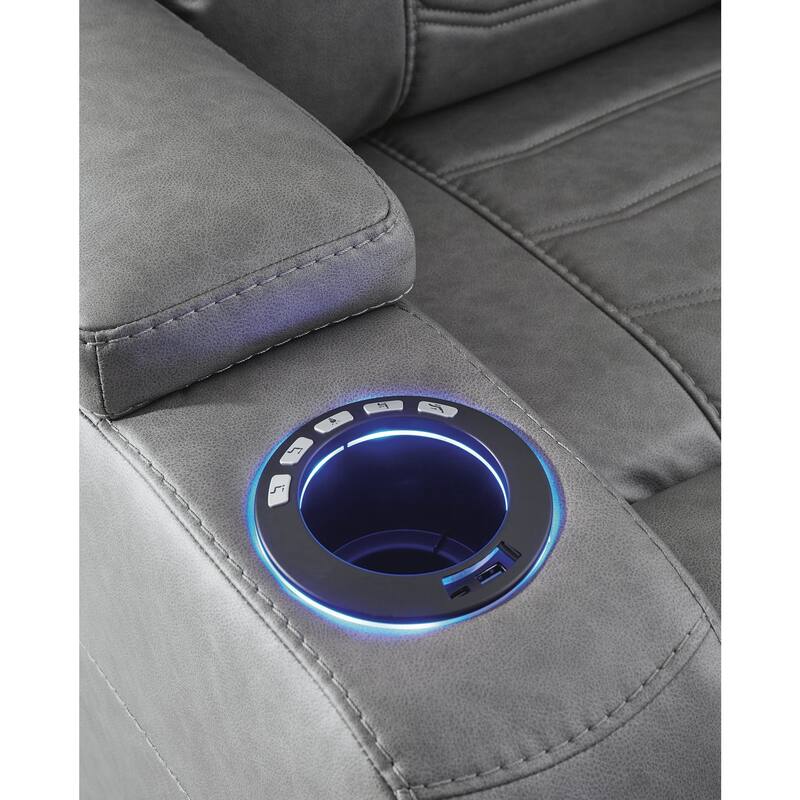 Signature Design by Ashley Schooner Rocks Power Recliner with Adjustable Headrest