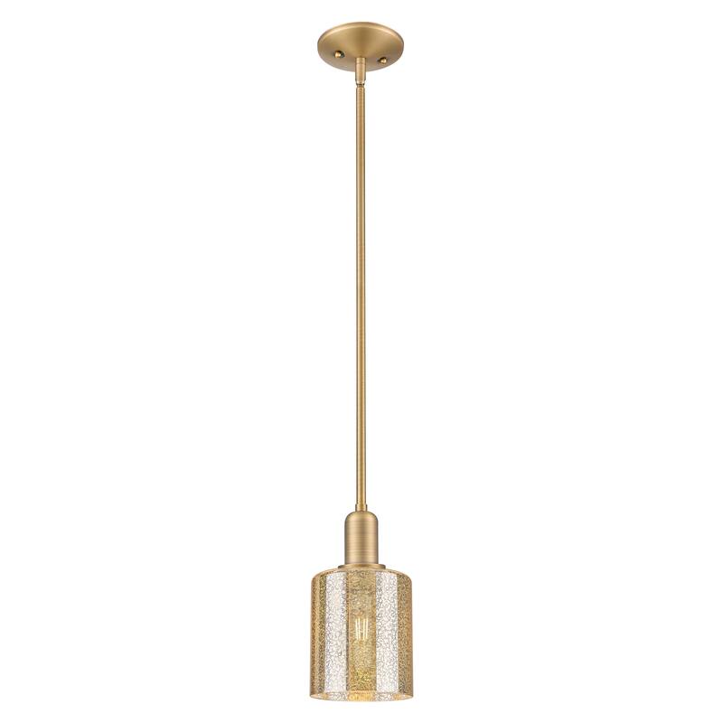 Innovations Lighting Endless Possibilities Arcadia - Cobbleskill - 1 Light 5" Stem Hung Mini Pendant - Mercury/Brushed Brass