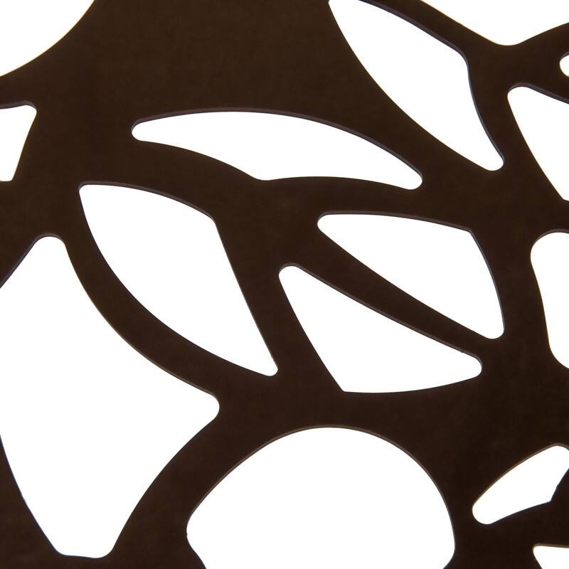 Devon Outdoor Bistro Aluminum Dining Table with Floral Cutout and Weather Resistant for Patios & Garden - 29 x 31.1