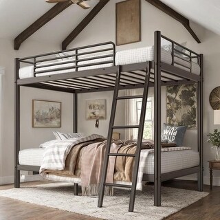 Twin Over Twin Metal Bunk Bed, Stable for All Ages
