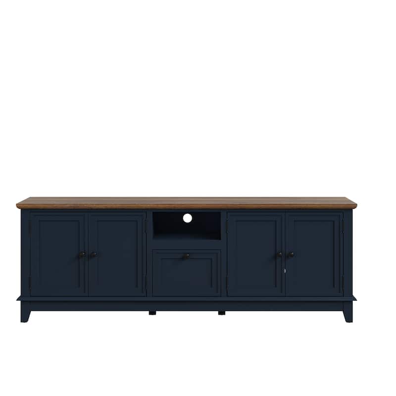 Rustic 72-Inch TV Stand with Adjustable Shelves, Hidden Storage - 72" in Width