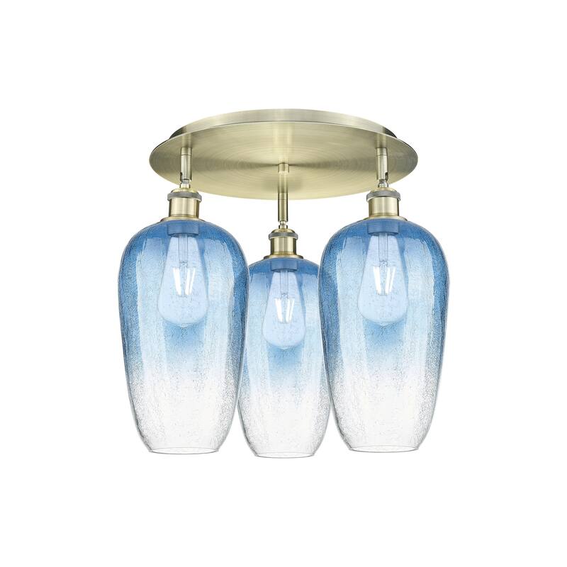 Innovations Lighting Endless Possibilities Ballston - Brookhaven Flute - 3 Light 19" Flush Mount