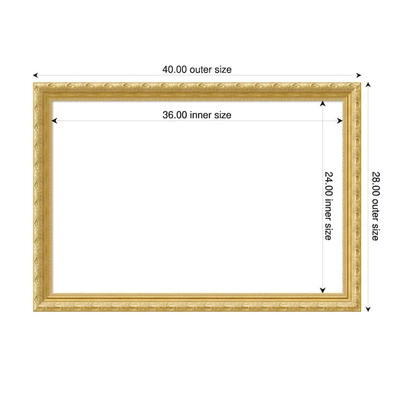 Amanti Art Versailles Gold Framed Dry Erase Magnetic Board - 40 x 28 in