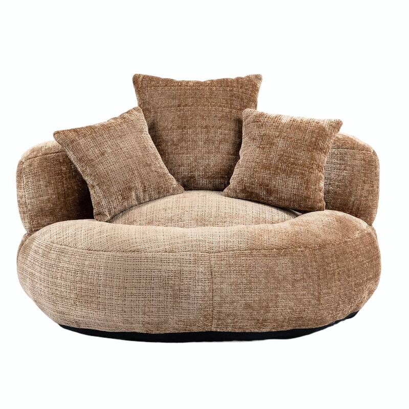 Durable Lazy Sofa Comfort Lounger, High Back Bean Bag Couch with 3 Pillows
