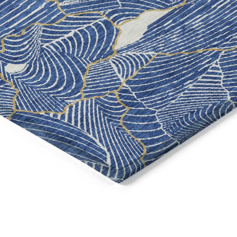 HomeRoots Abstract Transitional Rectangle Outdoor Rug