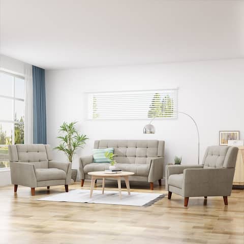Candace Fabric Arm Chair and Loveseat Set by Christopher Knight Home