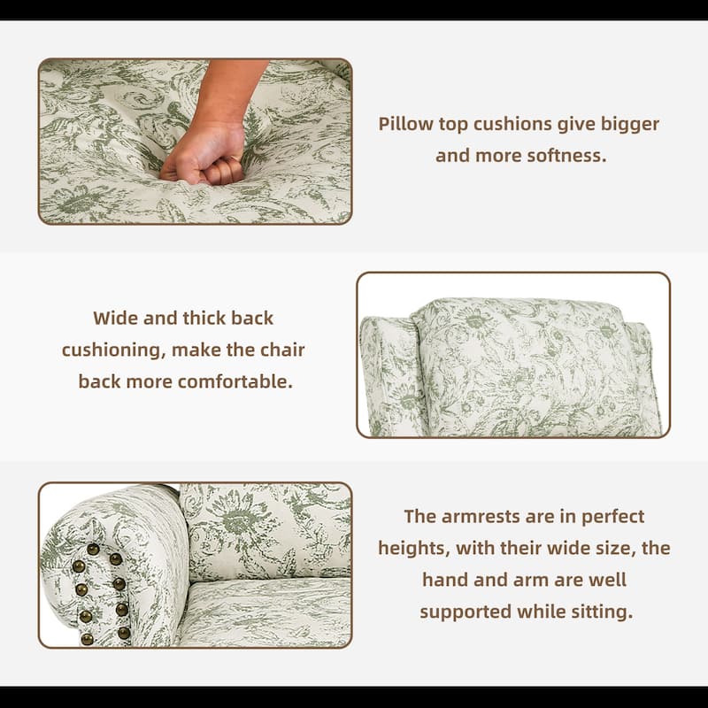 2 Set Modern Padded Seat Recliner Chair with PU Leather/Fabric