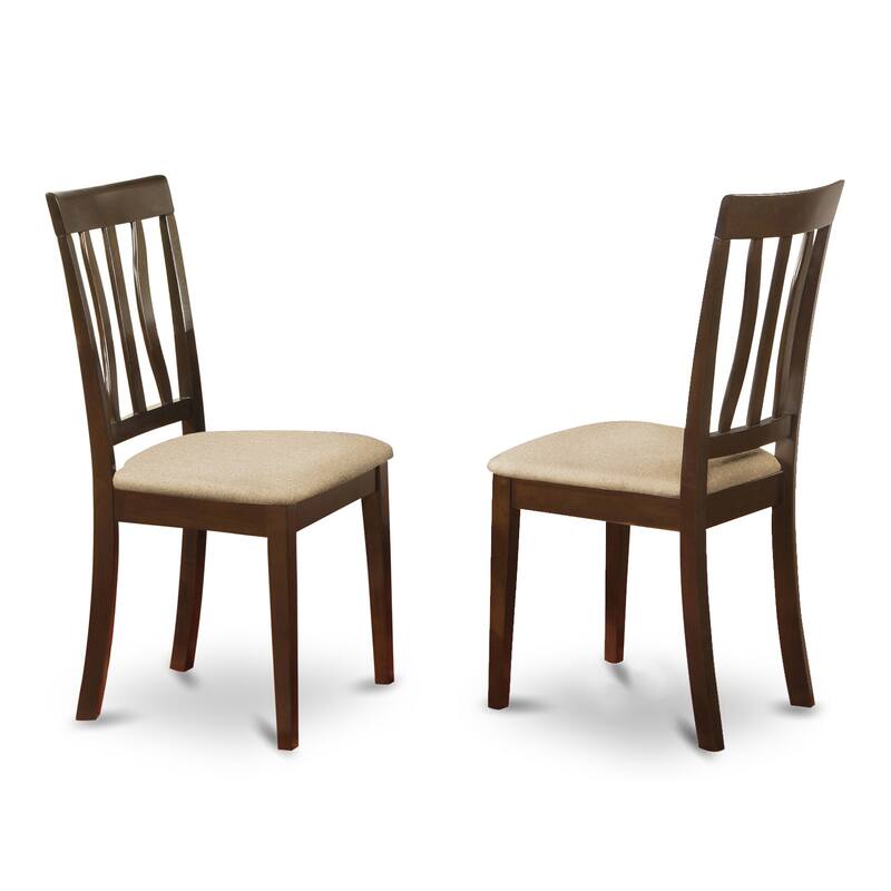 3-Piece Round Cappuccino Finish Solid Wood Top Dining Table with 2 Chairs with